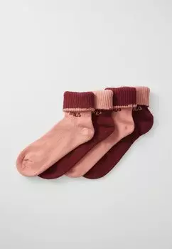 Носки QUARTER SOCKS UNISEX 4 PACK Fila, бургундия