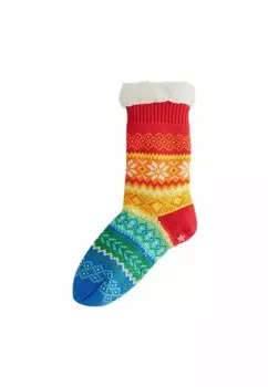 Носки RAINBOW FAIRISLE PATTERN CHUNKY Little Bird, красный