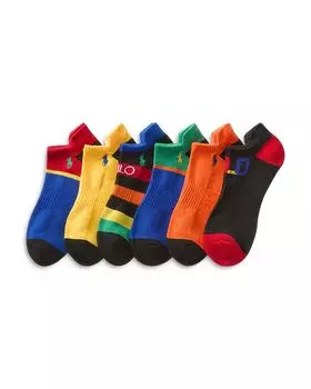 Носки Rainbow Low Cut Tab, упаковка из 6 шт Polo Ralph Lauren, мультиколор