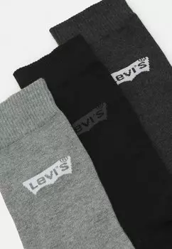 Носки Regular Cut Batwing Logo Unisex 6 Pack Levi's, серое комбинированное