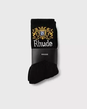 Носки Rhude Crest Logo Sock, цвет black/white/yellow