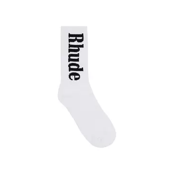 Носки Rhude Logo Sock, цвет White/Black