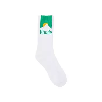 Носки Rhude Moonlight Sock, цвет White/Green/Yellow