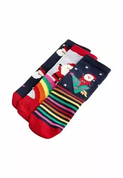 Носки RICH CHRISTMAS 3 PACK REGULAR FIT Next, синий