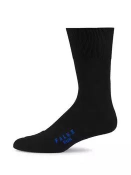 Носки Run с плюшевой подошвой, упаковка из 3 шт. Falke, черный