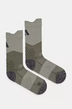 Носки RUNxBOOST Adidas Performance, зеленый