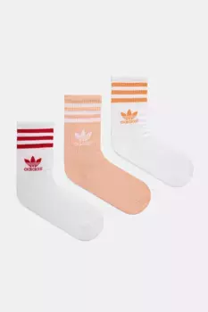 Носки с 3 полосками, 3 шт adidas Originals, белый
