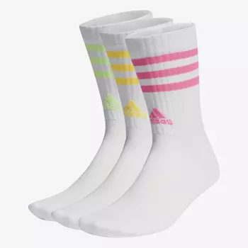 Носки с 3 полосками и мягкой подкладкой Adidas, белый