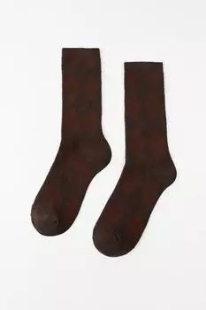 Носки с аргайлом ZARA, коричневый