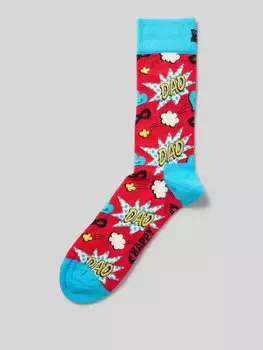 Носки с этикеткой Happy Socks, красный