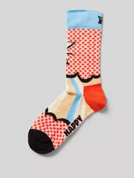 Носки с этикеткой Happy Socks, розовый
