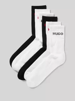 Носки с этикеткой в упаковке по 6 штук HUGO, белый