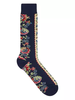 Носки с цветочной полоской Vivienne Westwood, синий