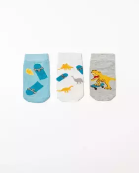 Носки с динозаврами Sfera, серый
