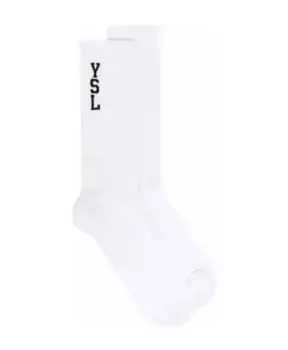 Носки с инициалами Iic ysl Saint Laurent, белый