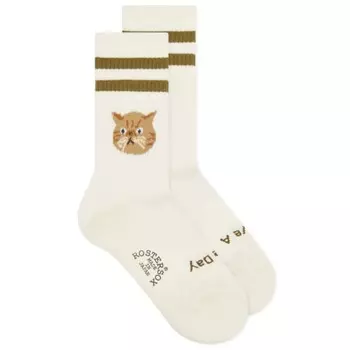Носки с кошками Rostersox, зеленый