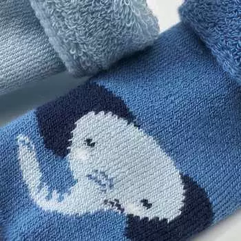 Носки с крокодилом Мотив слона синий размер. 15/16 2ч ALANA