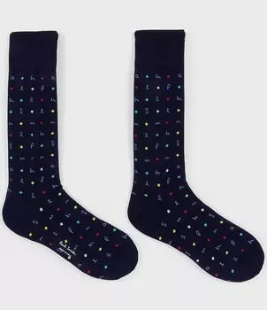 Носки с круглым вырезом Paul Smith Ernest Letters, синий