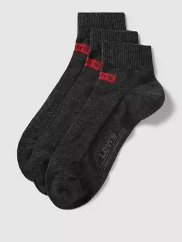 Носки с лейблом в упаковке из 3 штук, модель "BATWING" Levi's, антрацит
