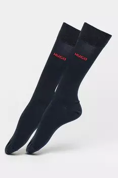 Носки с логотипом, 2 пары Hugo, синий