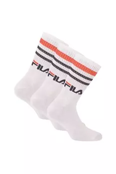 Носки с логотипом - 3 пары Fila, белый