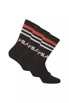 Носки с логотипом - 3 пары Fila, черный