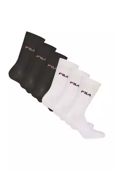 Носки с логотипом, 6 пар Fila, черный