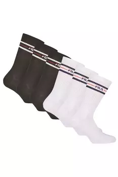 Носки с логотипом, 6 пар Fila, черный