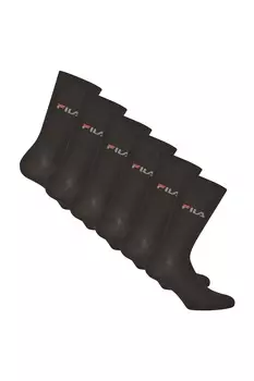 Носки с логотипом, 6 пар Fila, черный