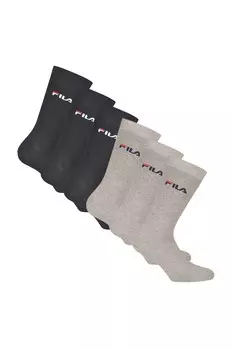 Носки с логотипом, 6 пар Fila, серый