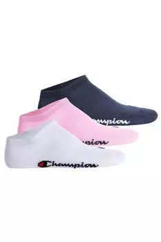 Носки с логотипом до щиколотки — 3 пары Champion, белый