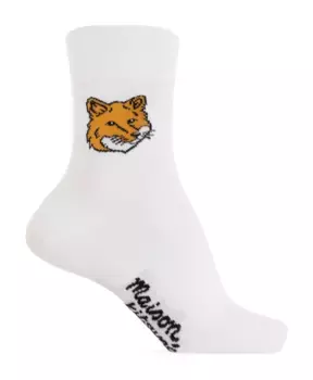 Носки с логотипом Maison Kitsun, белый