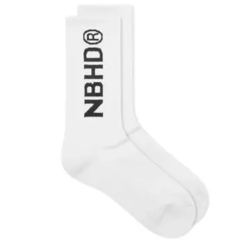 Носки с логотипом Nbhd Neighborhood, белый