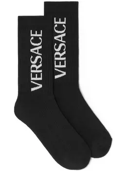 Носки с логотипом Versace Mercury, черный