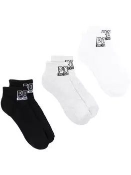 Носки с логотипом, вязка интарсия (упаковка из трех штук) Polo Ralph Lauren, черный