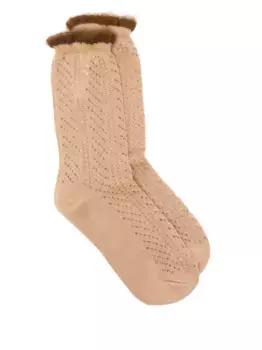 Носки с меховой отделкой Forte Forte, нейтральный