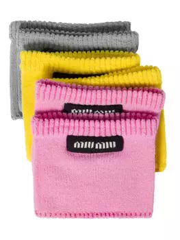 Носки с нашивкой-логотипом Miu Miu (упаковка из трех штук), розовый