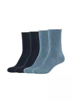 Носки s.Oliver 4 шт silky touch, цвет stone melange+navy