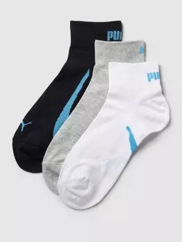 Носки с принтом этикетки Puma, светло-синий