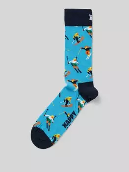 Носки с узорчатой вышивкой Happy Socks, синий