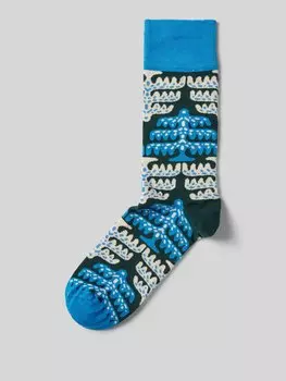 Носки с узорчатой вышивкой модель «Icy Pine» DillySocks, светло-бирюзовый