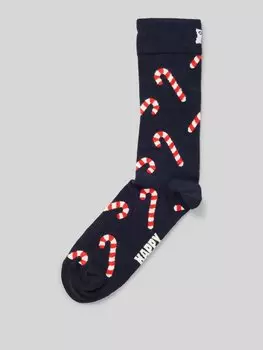Носки с узорчатой вышивкой модель 'SMU CANDY CANE' Happy Socks