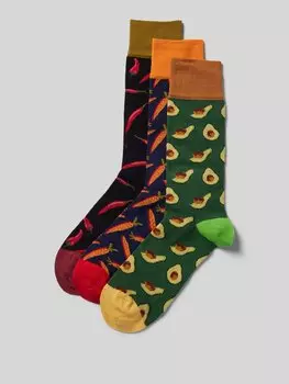 Носки с узорчатой вышивкой в упаковке по 3 шт DillySocks