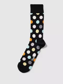 Носки с узором по всей поверхности, модель «Большая точка» Happy Socks, черный