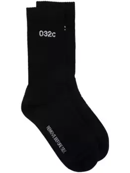 Носки с вышивкой 032c, черный