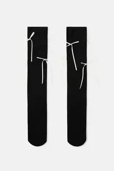 Носки с высоким бантом ZARA, черный