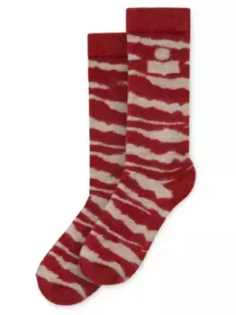 Носки с жаккардовым узором ISABEL MARANT, красный