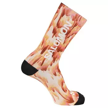 Носки Salomon Creamy Lava Crew Half, оранжевый