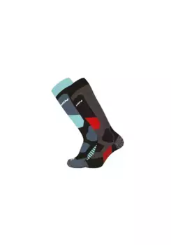 Носки Salomon "Детские лыжные носки, 2 шт.", цвет Black/Sterling Blue