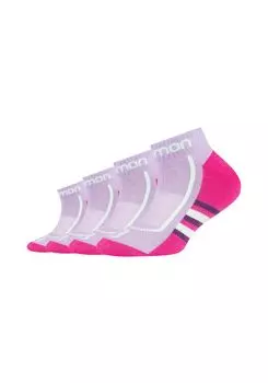 Носки SALOMON Kindersport 4 шт cushioned, цвет Viola/Honeydew
